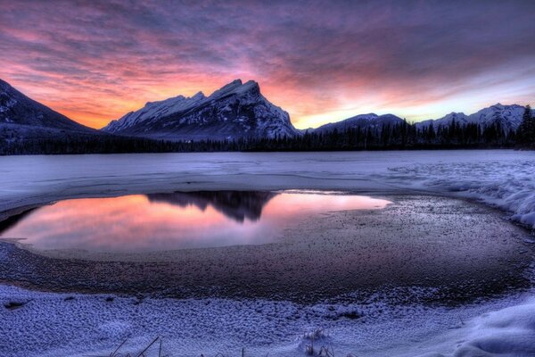 Coucher de soleil lac aube de l eau