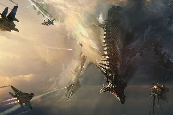 Avions et véhicules militaires