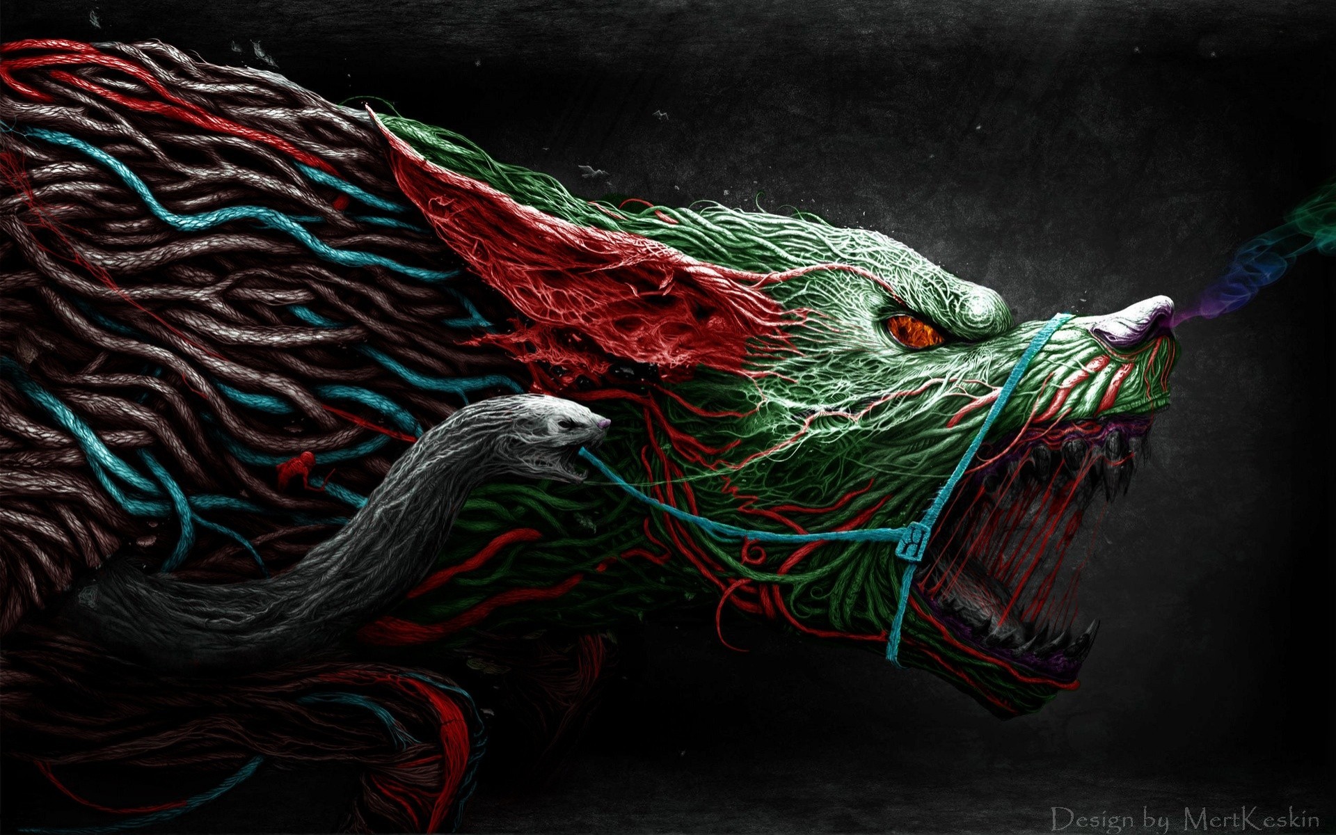 fantasy corde couleur bureau art flamme