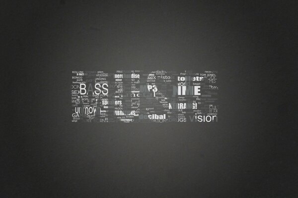 Inscription musique sur fond sombre