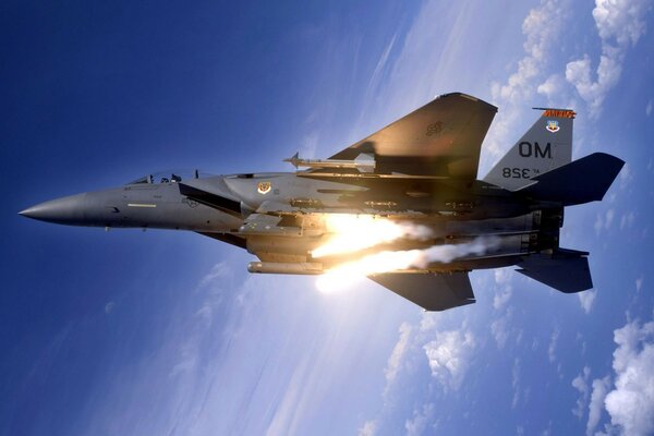 Combattant militaire dans le ciel