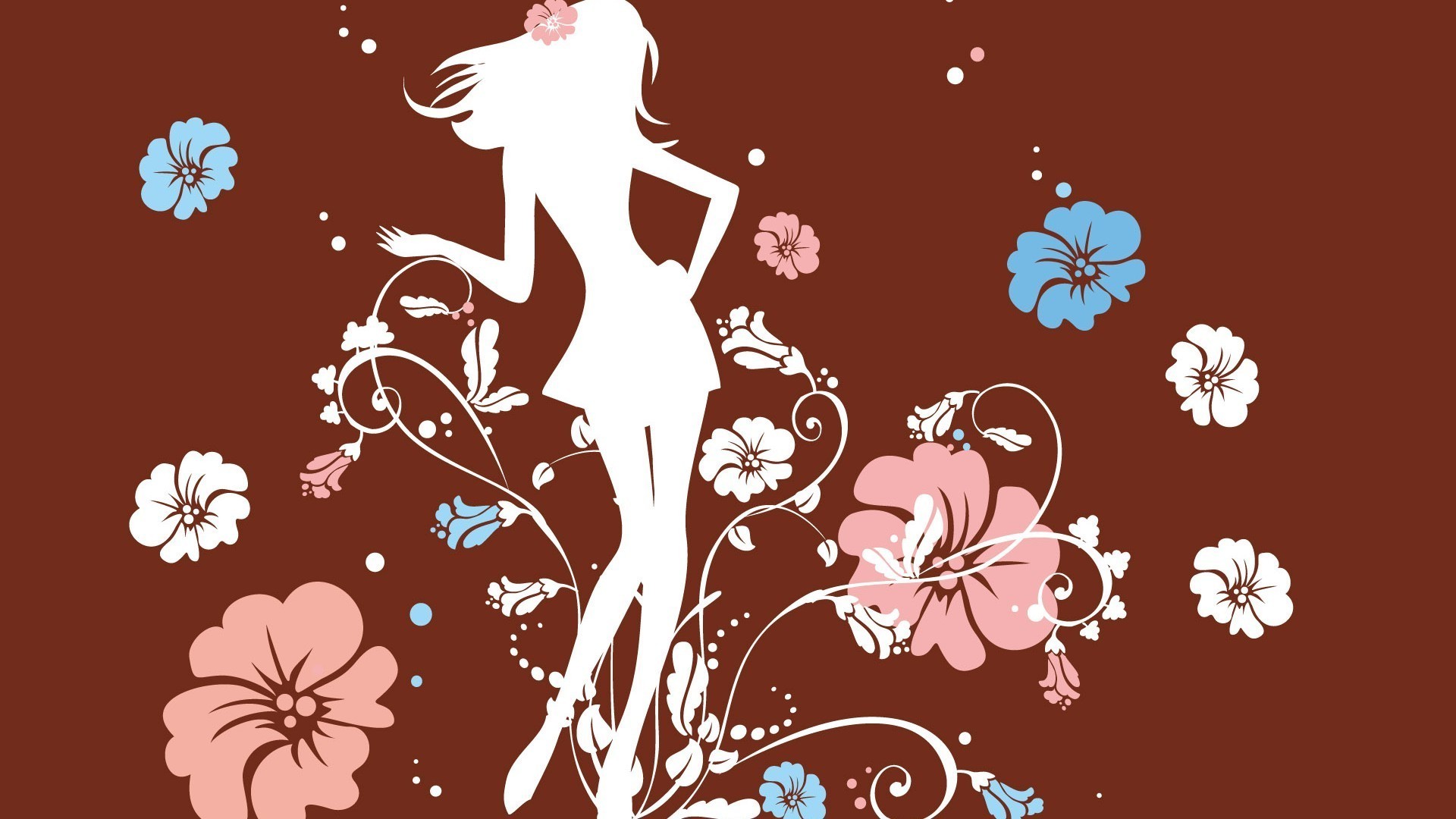 contrastes vecteur illustration fleur papier peint décoration conception floral modèle feuille résumé bureau fleuri rétro silhouette élément graphique courbe art bobine sans soudure