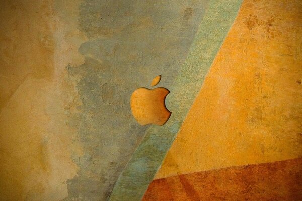 Illustration avec le logo apple dans la palette de couleurs d automne