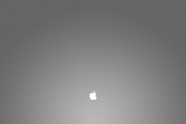Très petite pomme Apple sur fond gris