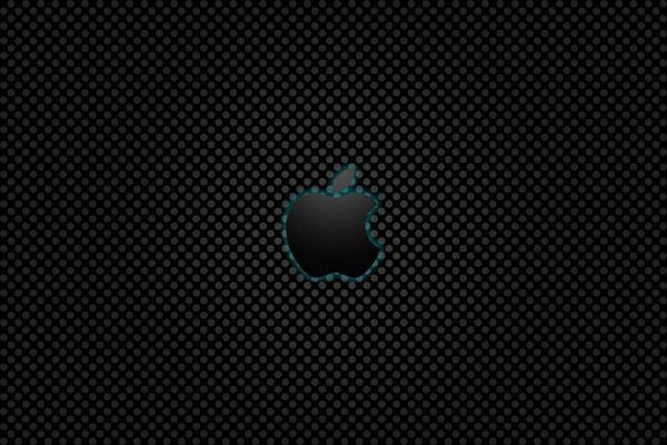 Icône d apple sur fond sombre au point