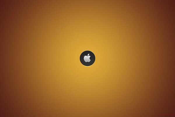 Logo Apple sur fond brun