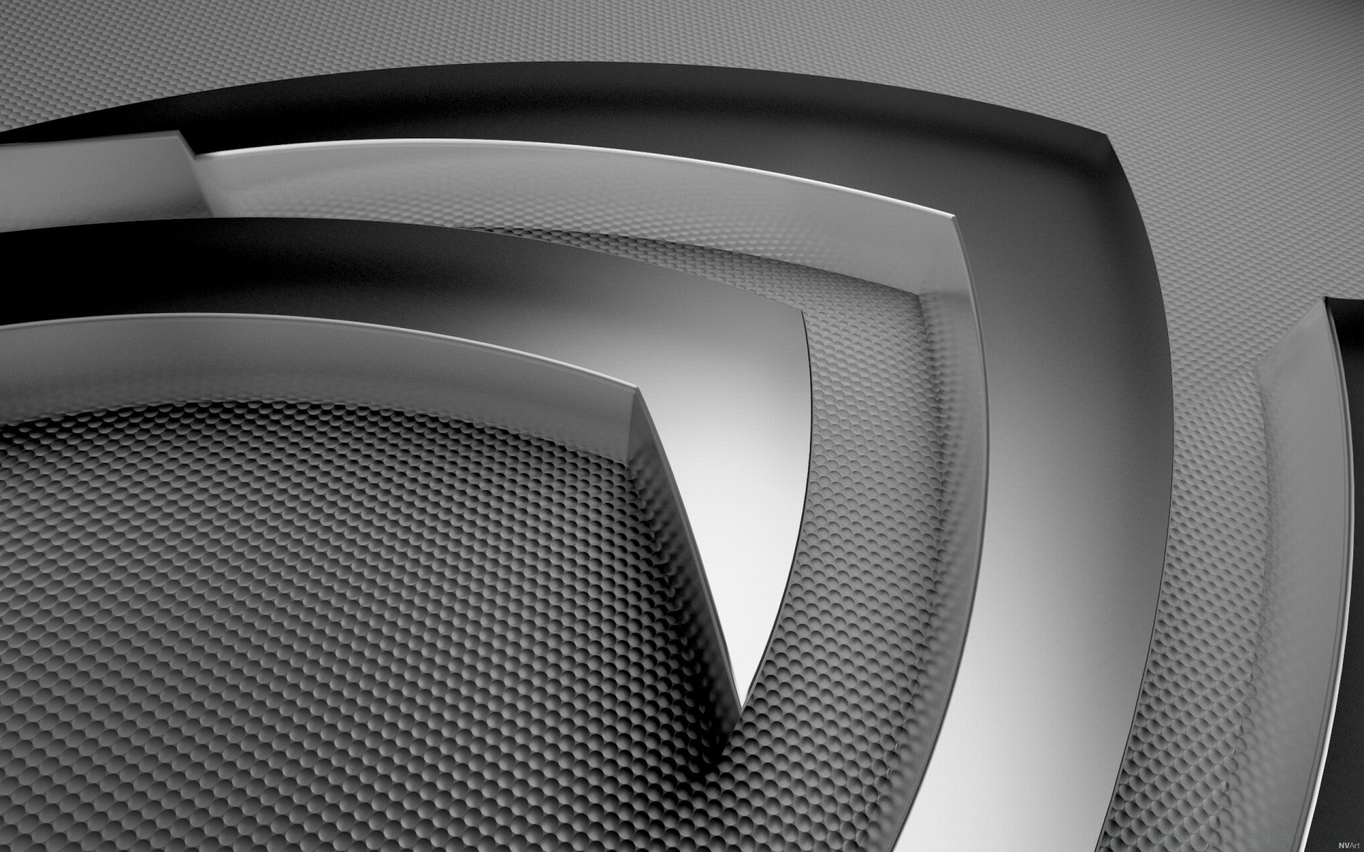 nvidia monochrome moderne conception abstraite moderne art métallique