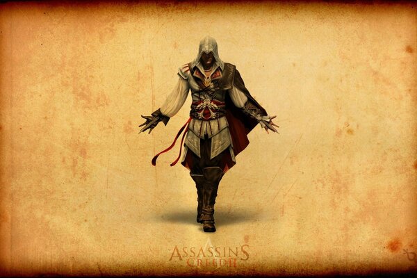 Assassin s creed. Chevalier sur une feuille de parchemin