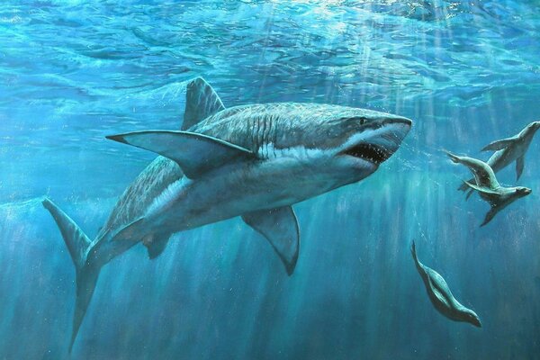 Monde sous-marin. Nager avec les requins
