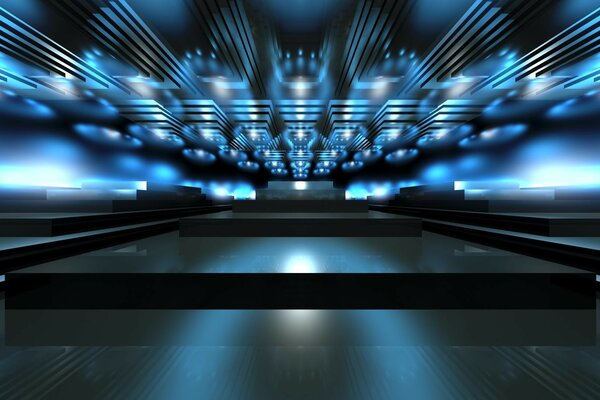 Style de ville futuriste en mouvement