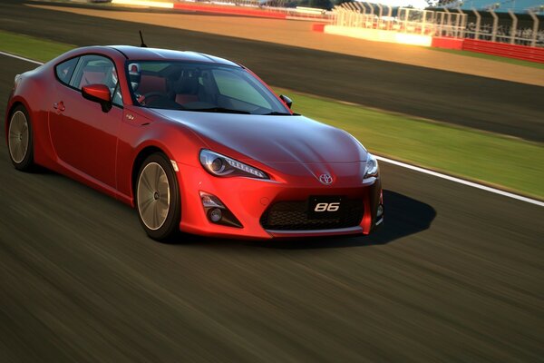 Gran turismo. Cabriolet rouge