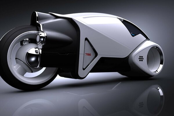 Vélo de sport de la future couleur argent