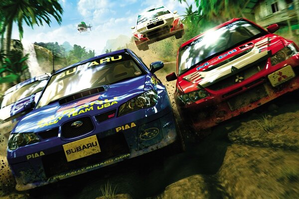 Course automobile sous les tropiques, jeu d ordinateur