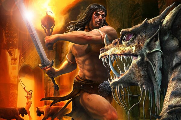 Combattez avec un monstre à dents méchantes