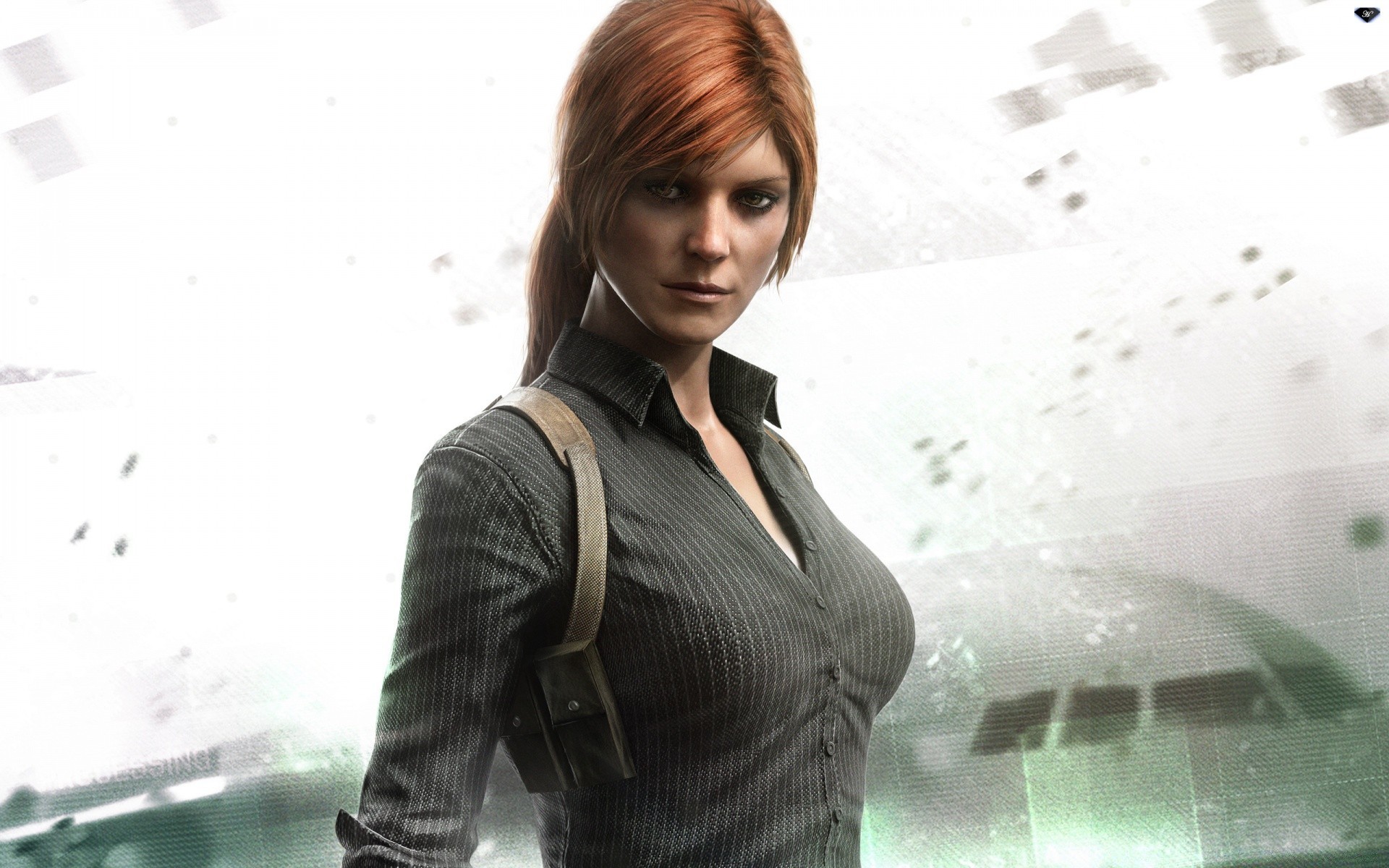 splinter cell femme adulte flou unique entreprise portrait porter à l intérieur fenêtre