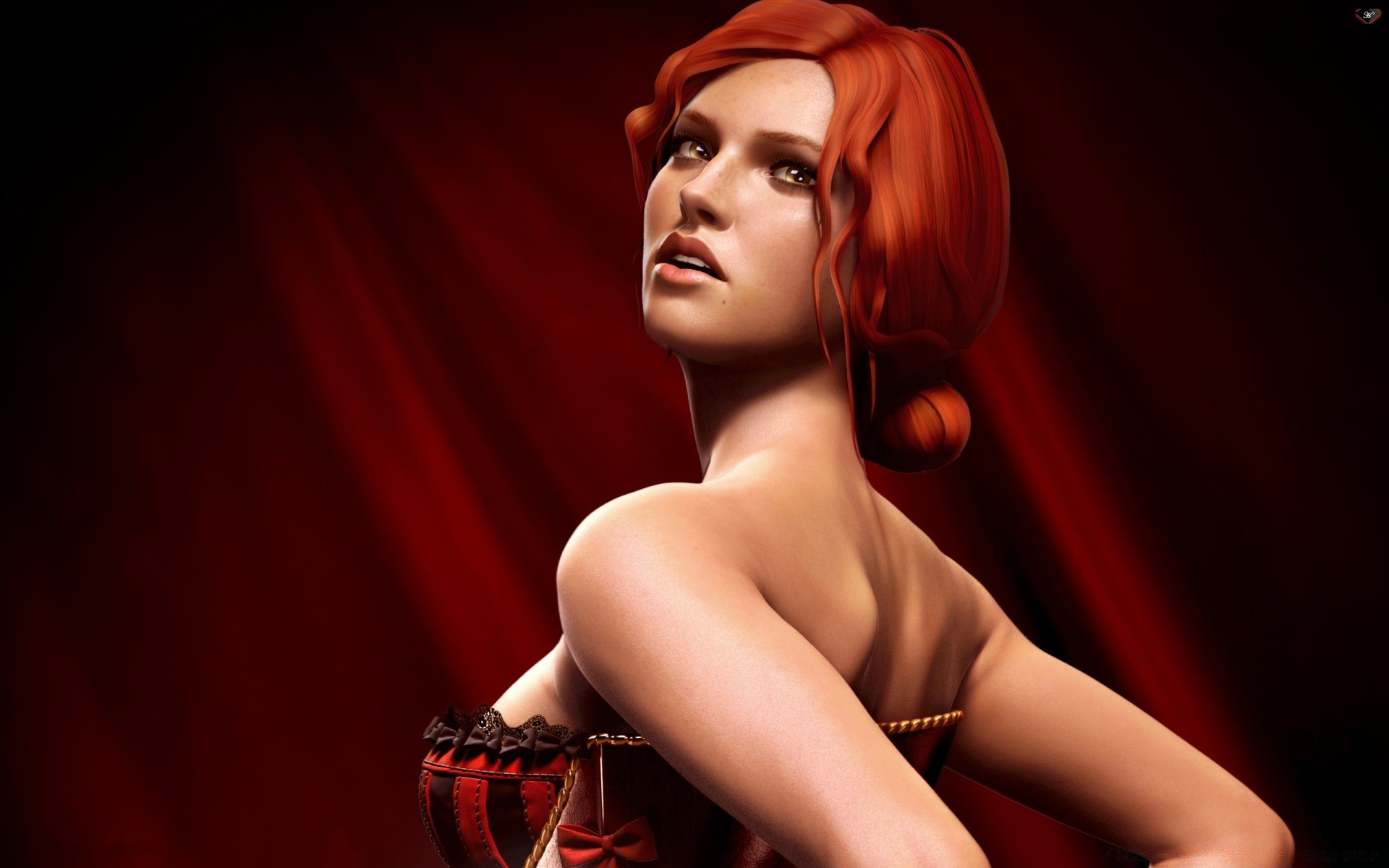 the witcher femme mode portrait sexy glamour fille modèle nu