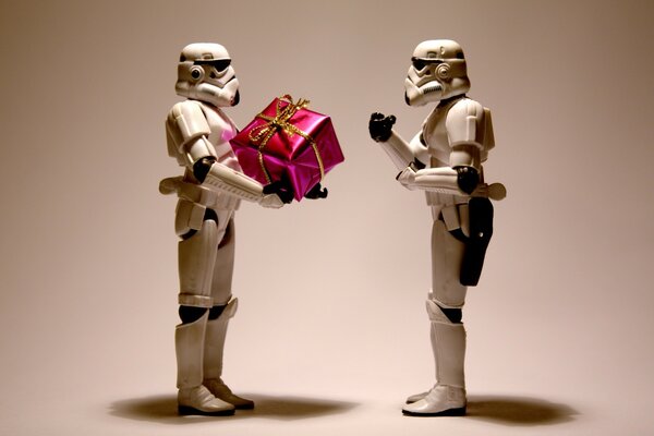 Art de Noël deux stormtroopers