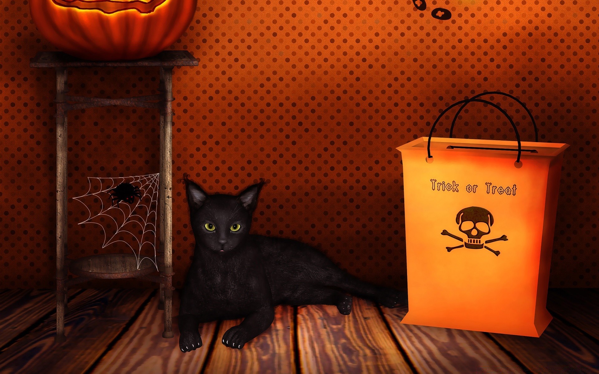 halloween meubles intérieur chambre rétro lieu lampe