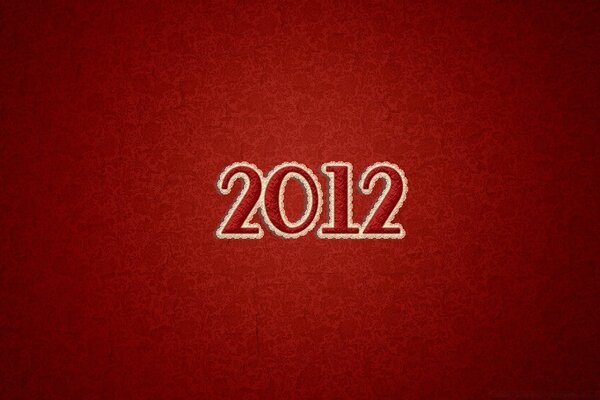 2012 sur fond rouge