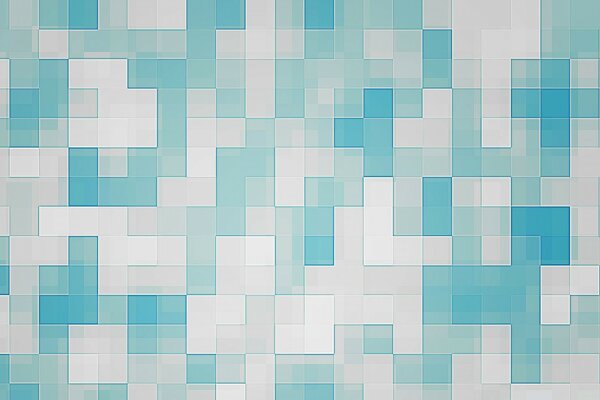 Mosaïque géométrique de nuances bleues et blanches