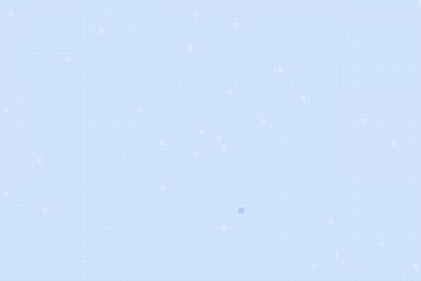 Pixels sur fond bleu Damier