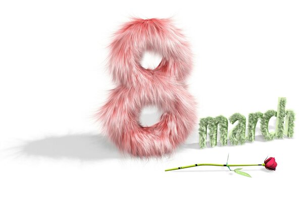 Graffiti Shaggy chiffres huit avec rose