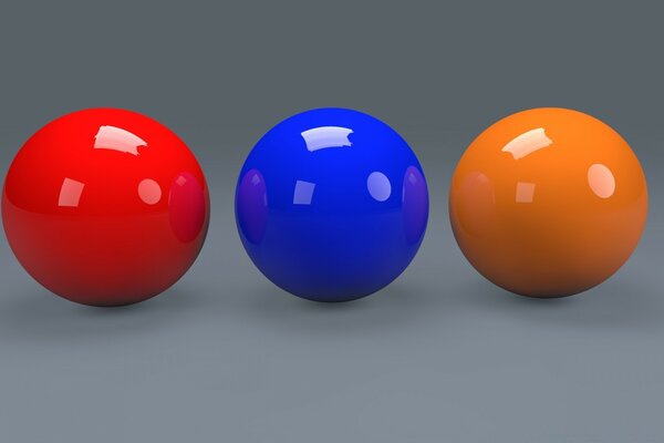 Graphiques 3D représentant des boules rondes