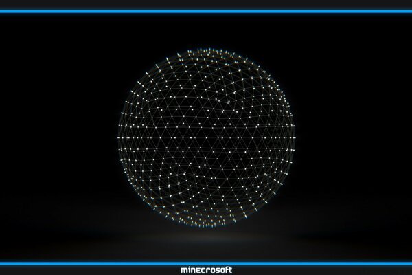 Sphère de points individuels lumineux
