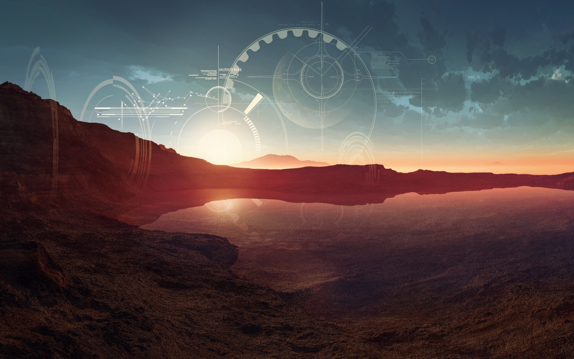 graphiques 3d coucher de soleil paysage aube ciel soir voyage montagnes scénique crépuscule nature en plein air soleil beau temps
