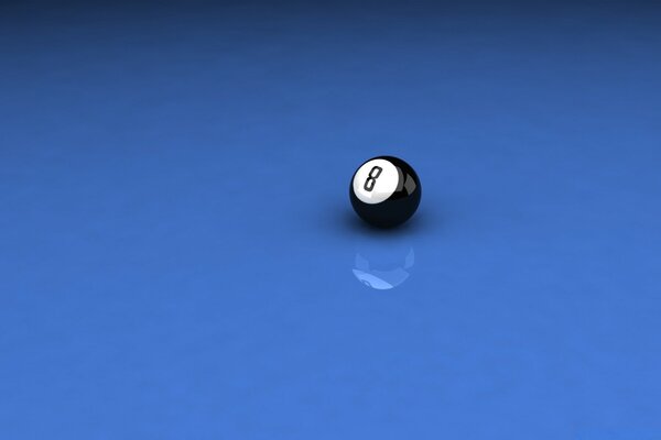 Boule de billard traçant sur le verre