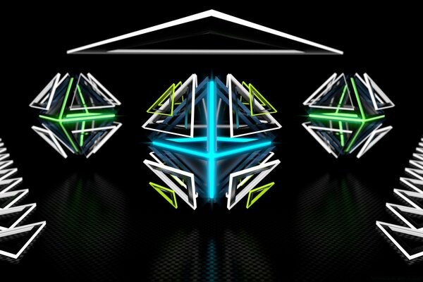 Graphiques triangles multicolores