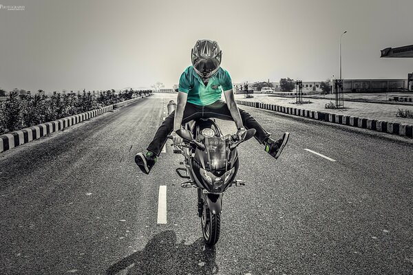 Cascades de moto en mouvement