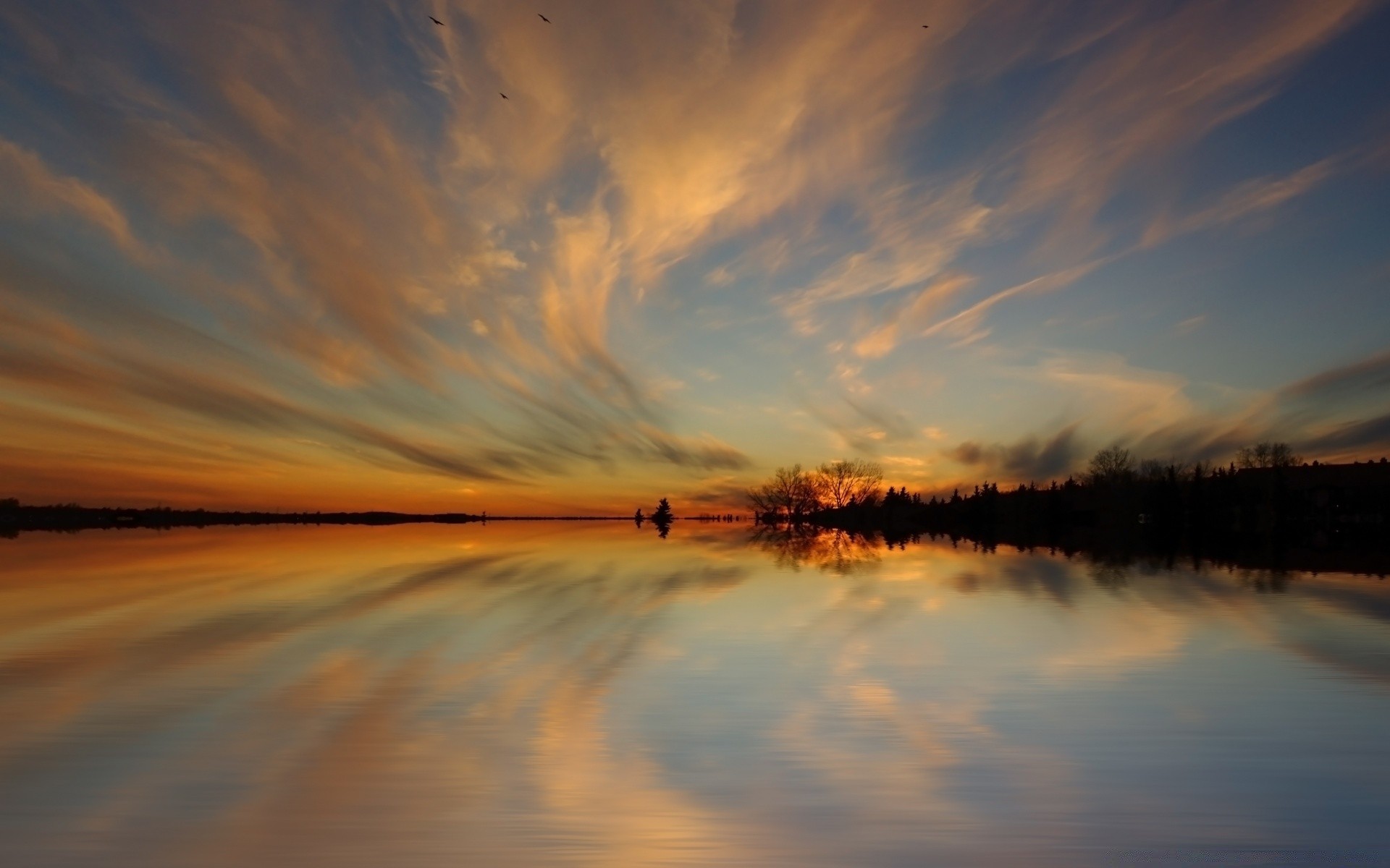 ciel coucher de soleil aube paysage soir ciel soleil crépuscule eau réflexion nature lumière beau temps lac