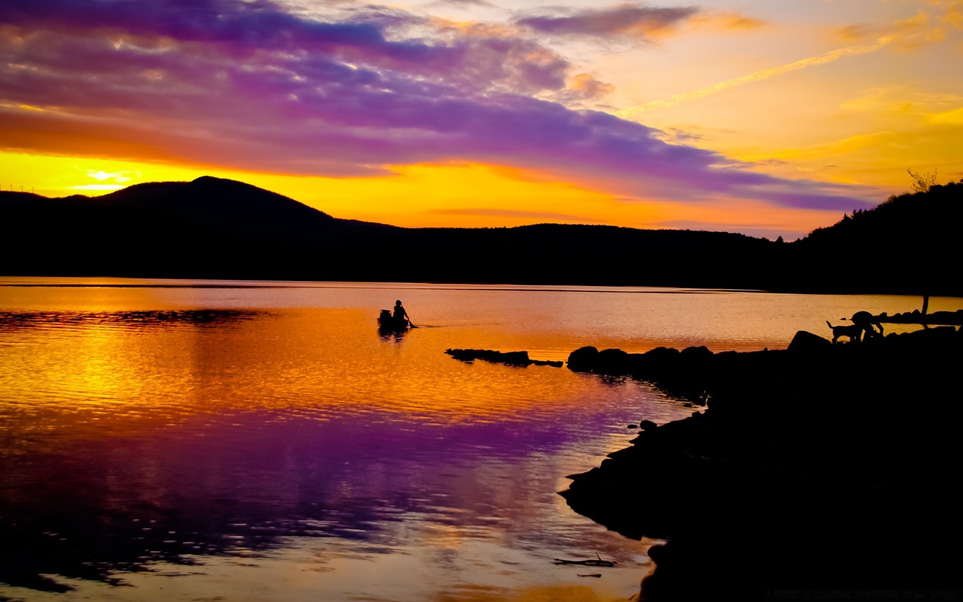 lac coucher de soleil eau aube crépuscule soir réflexion soleil ciel nature plage paysage été silhouette mer beau temps en plein air sang-froid