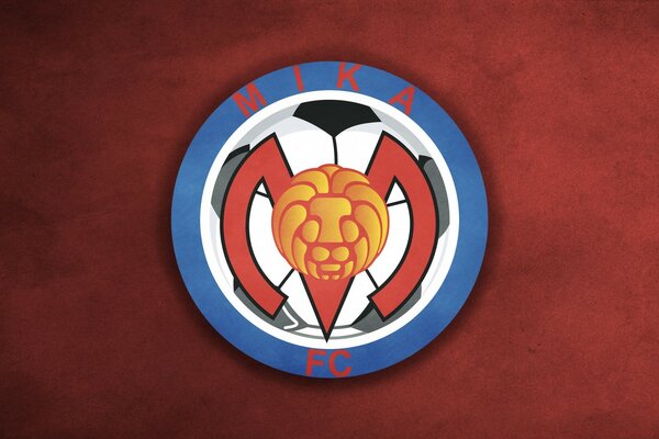 Conception de symbole de Club de football sur fond rouge