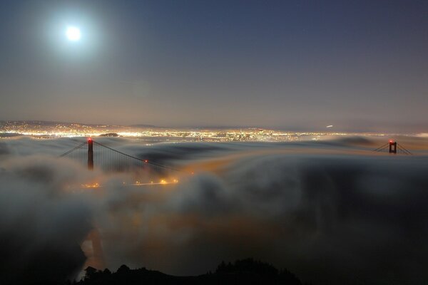 Beau paysage avec vue sur les nuages